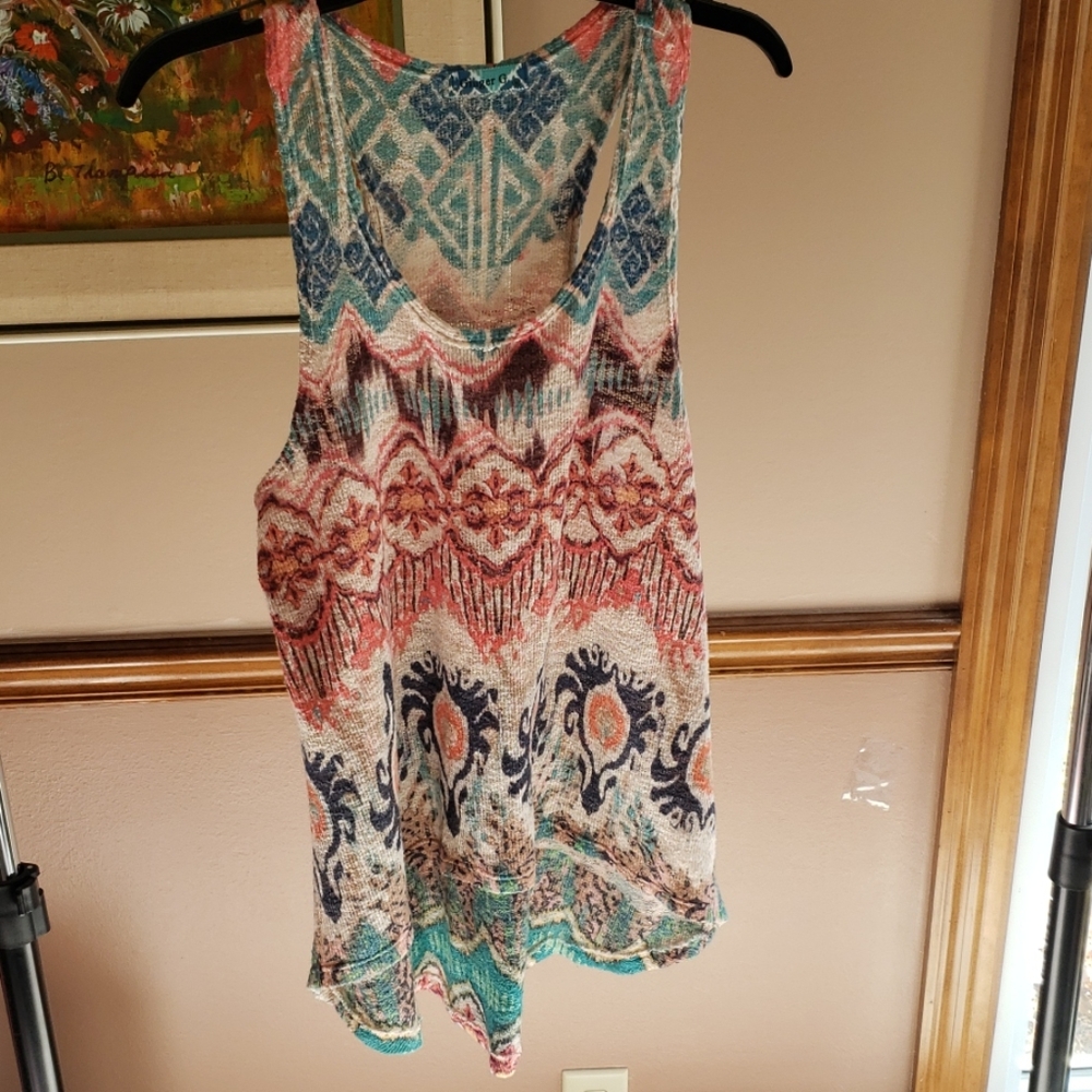 Ginger G Bohemian Style high low Tank, sz M- NWOT